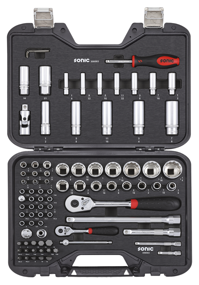 Sonic Tools - MCS SAE Socket Set 1/4" 1/2", 85-pcs