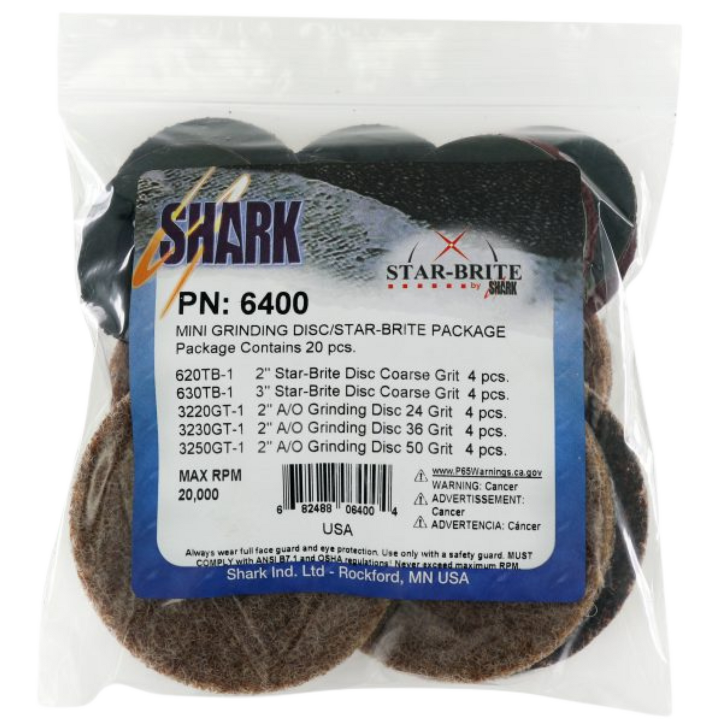 Shark Industries - 20 PCS. 2″ & 3″ Kit – Mini Grinding & Surface Conditioning