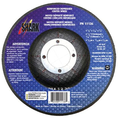 Shark Industries - Cut-Off Wheel – Aluminum Oxide – Type 27 (Depressed Center)