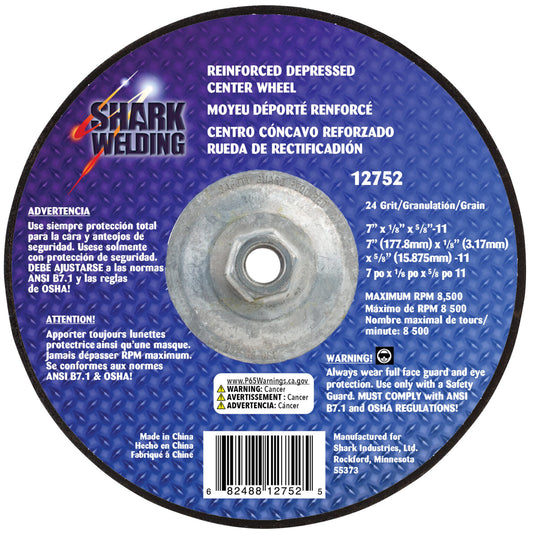 Shark Industries - Type 27 Grinding Wheel – 7″ x 1/8″ x 5/8-11