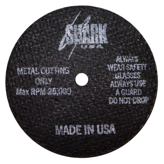 Shark Industries - Cut-Off Wheel – Aluminum Oxide – 3″ x 1/8″ x 1/4″ – 46 Grit – Made in USA