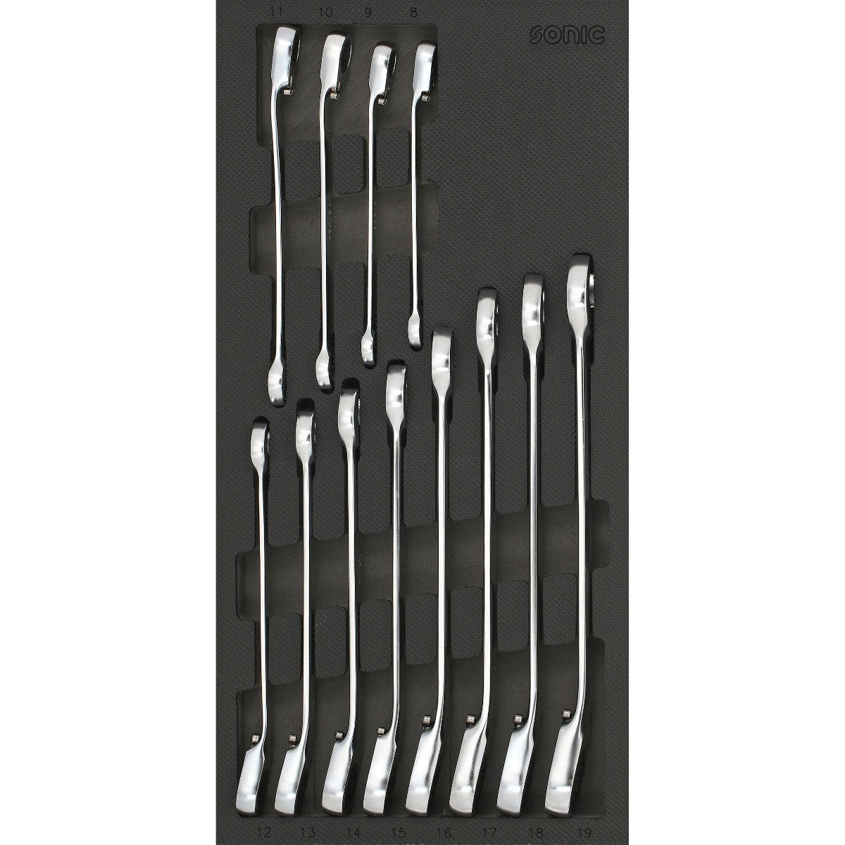 Sonic Tools - Reversible Ratcheting Wrench Set, 12-PCS - SMALL SFS