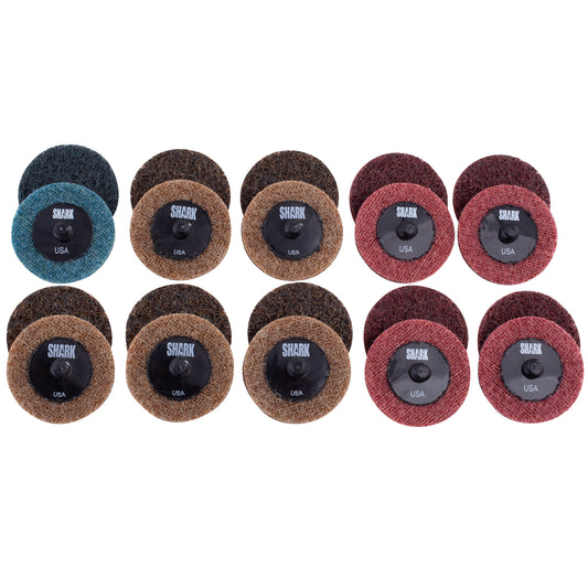 Shark Industries - 20 PC. Assortment | Star-Brite Surface Prep Discs – 2″ Coarse/Medium/Fine