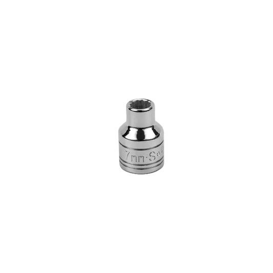 SK Tools USA - 7 mm 3/8" Drive 12 Point Metric Standard Chrome Socket