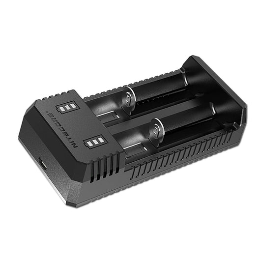 Nitecore UI2 Dual-Slot USB Charger, for 18650, 21700, 18350, 20700 Batteries