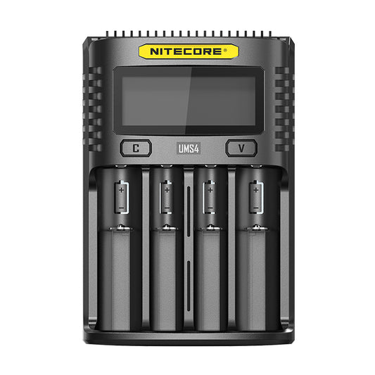 Nitecore UMS4 USB Four-Slot USB-C Fast Charger, for 18650, 21700 Batteries