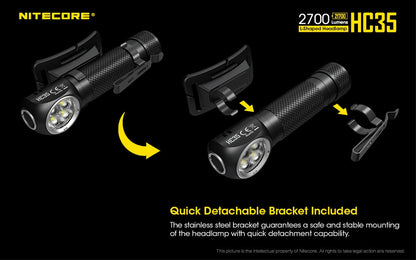 Nitecore HC35 2700 Lumen USB Rechargeable Headlamp