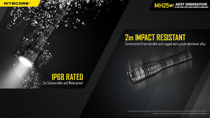 Nitecore MH25 v2 USB-C Rechargeable Flashlight