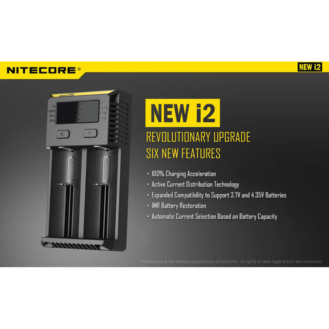 Nitecore i2 Intellicharger Two-Channel Charger - for 18650 etc
