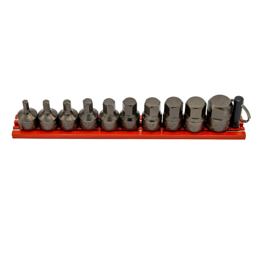 VIM Tools - IMPACT Hex Driver Set, Inch 10 pc, Power or Hand Approved, 3/8″Sq. Drive