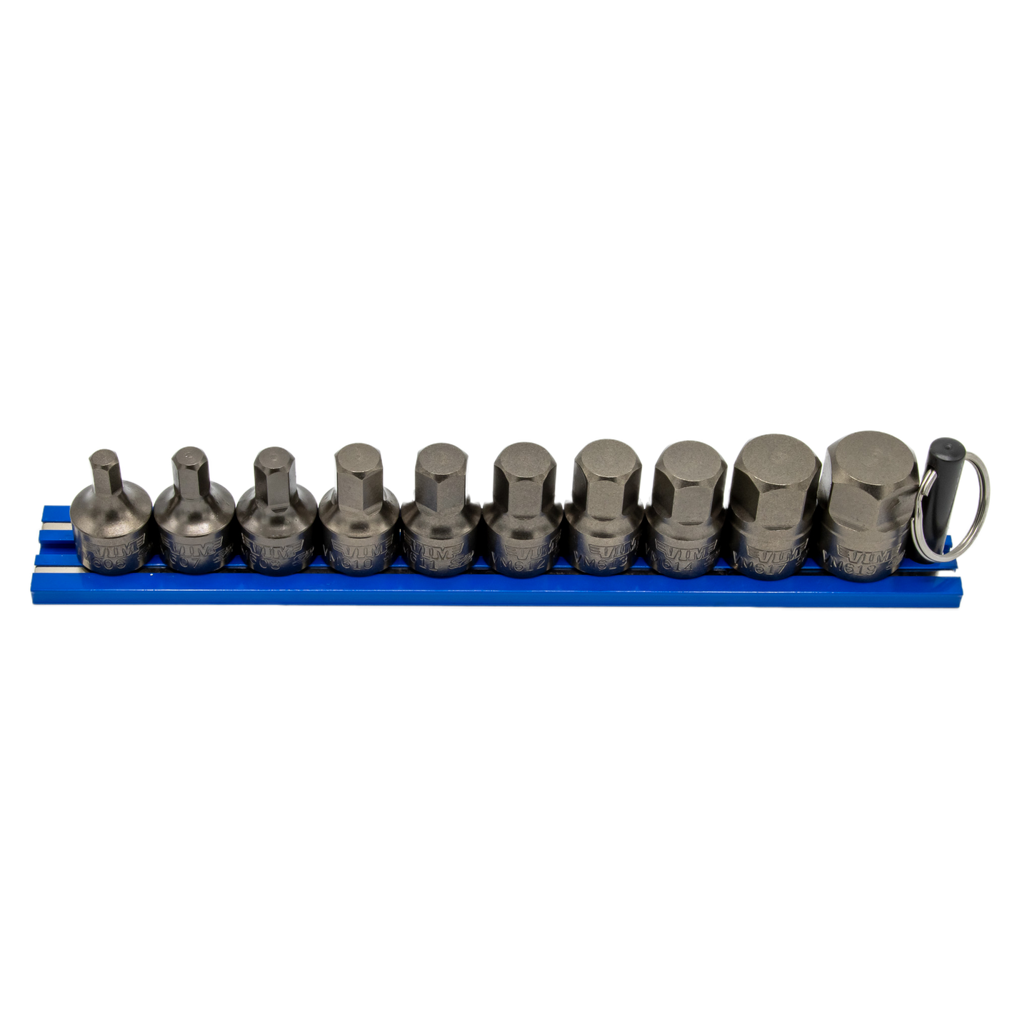 VIM Tools - IMPACT Metric Hex Driver Set 10 pc, Power or Hand Approved, 3/8″Sq. Drive