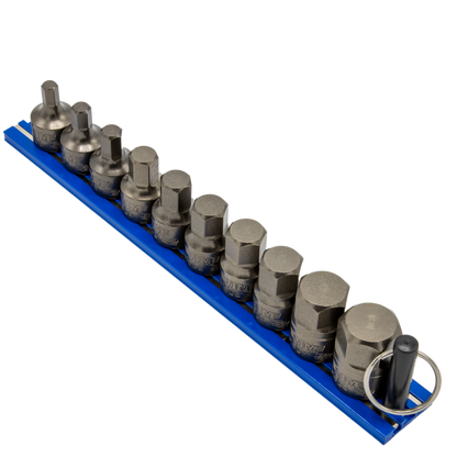 VIM Tools - IMPACT Metric Hex Driver Set 10 pc, Power or Hand Approved, 3/8″Sq. Drive