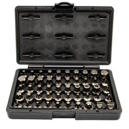 VIM Tools - Impact Master Set, 50 Piece, Half Cut Torx, Hex, Flat, Philips, & XZN Drivers, 3/8″ Sq. Dr.