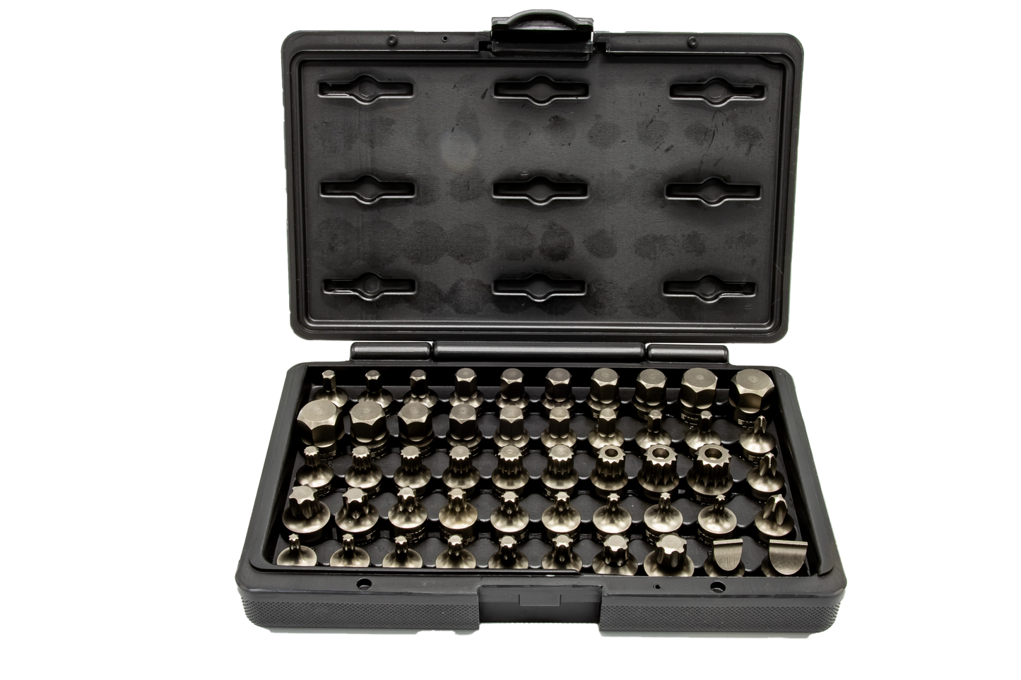 VIM Tools - Impact Master Set, 50 Piece, Half Cut Torx, Hex, Flat, Philips, & XZN Drivers, 3/8″ Sq. Dr.