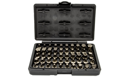 VIM Tools - Impact Master Set, 50 Piece, Half Cut Torx, Hex, Flat, Philips, & XZN Drivers, 3/8″ Sq. Dr.