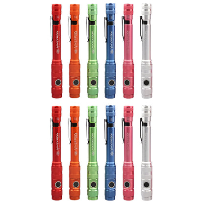 Maxxeon - WorkStar Mixed Display 12-Pack - Rechargeable Penlights USB-C
