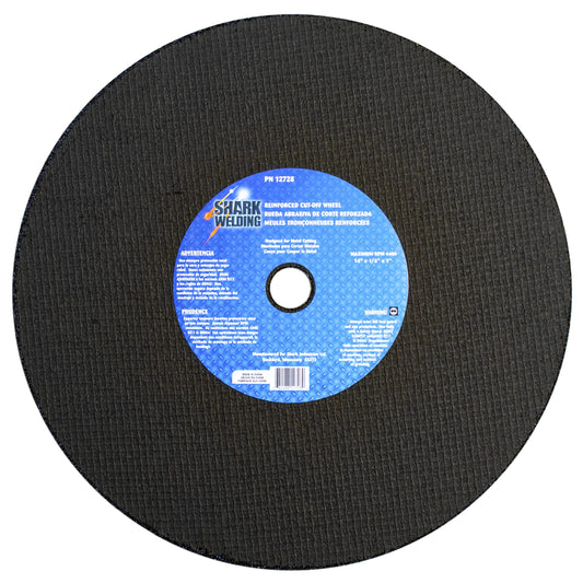 Shark Industries - 5 PK | Cut-Off Wheel – Aluminum Oxide – Double Reinforced – 14″ x 1/8″ x 1″ – 36 Grit