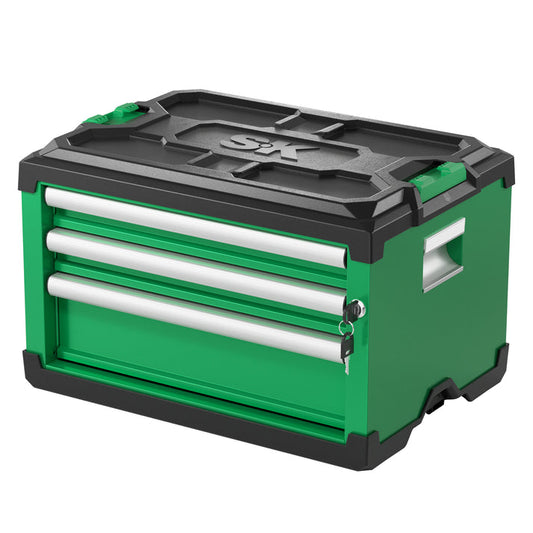 SK Tools USA - Modular Stackable Storage Toolbox, 3-Drawer: 2 Shallow, 1 Deep