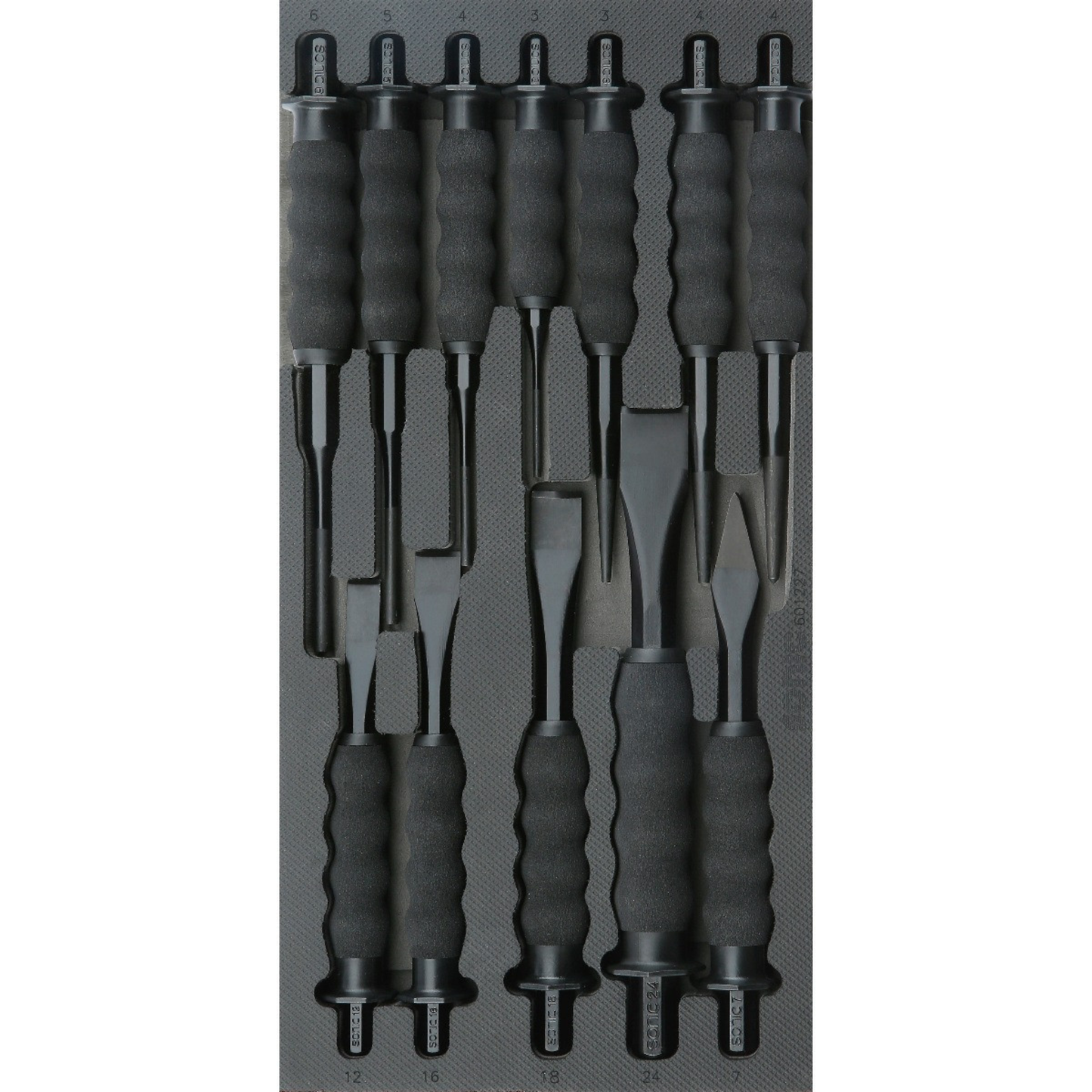Sonic Tools - Gripped Chisel & Punch Set, 12-PCS - SMALL SFS
