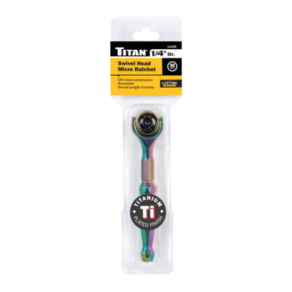 1/4 in. Drive Titanium Swivel Head Micro Ratchet (11326)