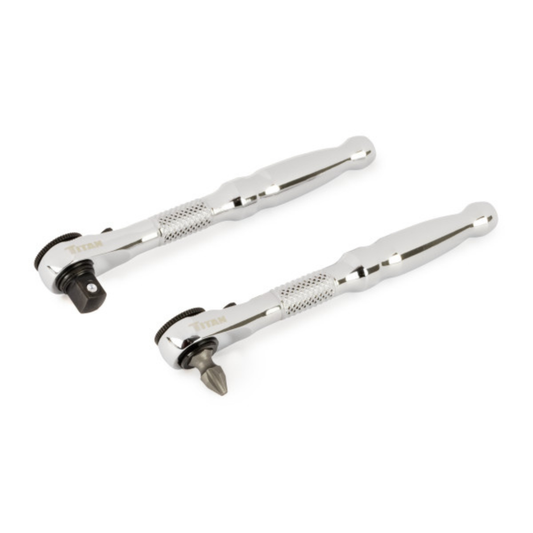 2 pc. 1/4 in. Drive Micro Ratchet and Ratcheting Bit Driver Set (11335)