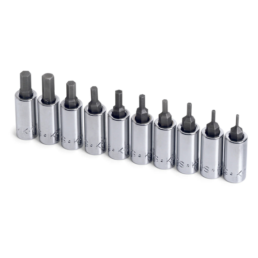 SK Tools USA - 10 Piece 1/4" Drive Fractional Hex Bit Socket Set