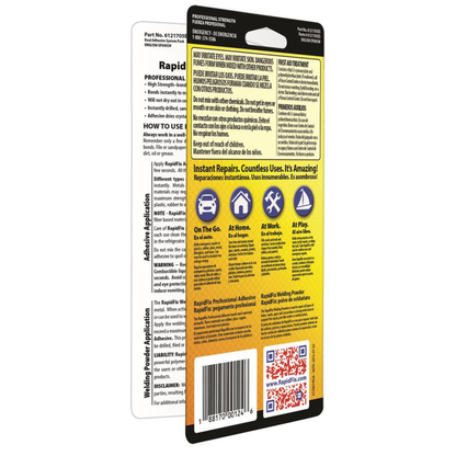 RapidFix - Automotive Dual Adhesive System, 10ml (Single Pack, 12 Pack, Case of 6 / 12-Packs)