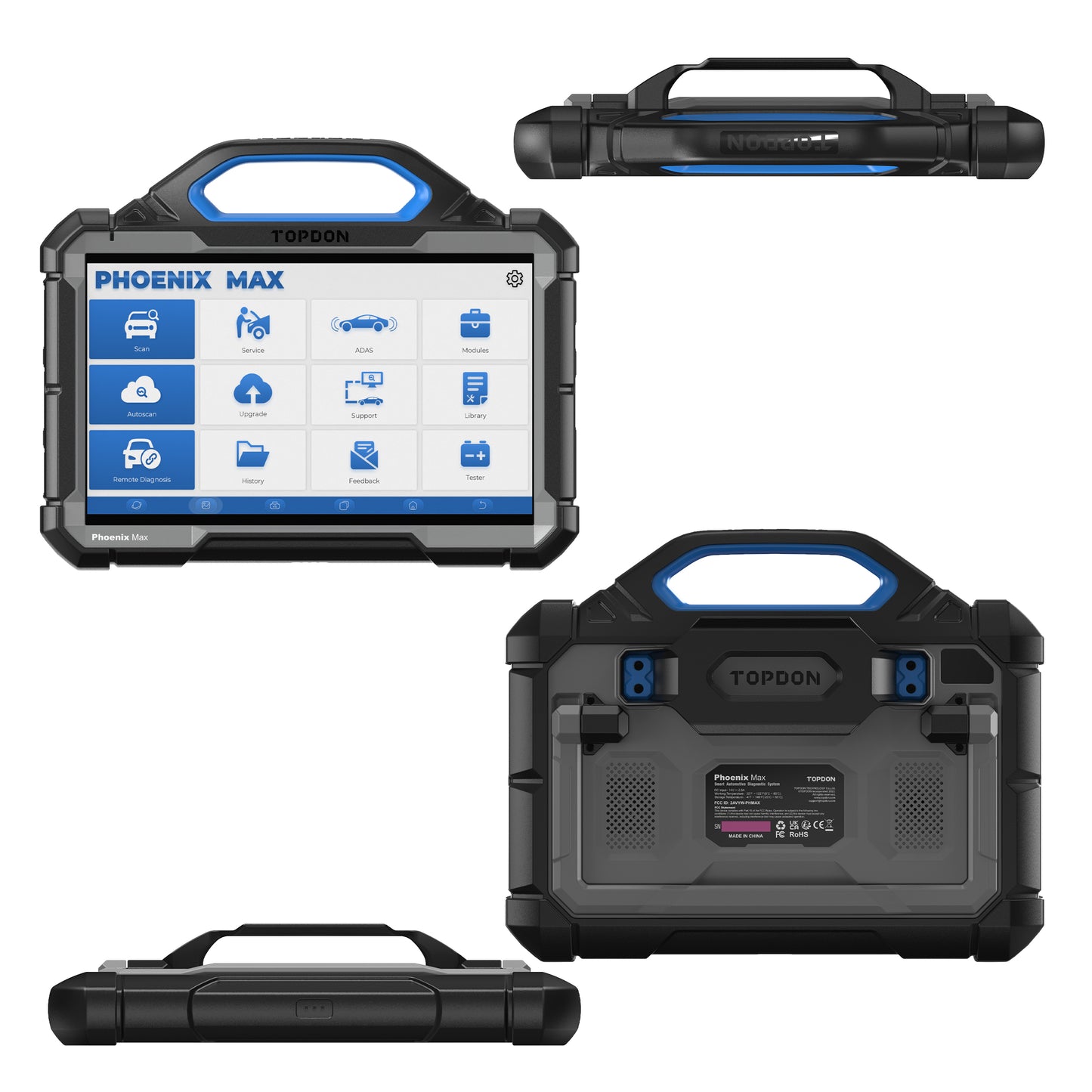 TOPDON 13.3" OE-Level Scan Tool, Docking Station & 4 Ch Oscilloscope