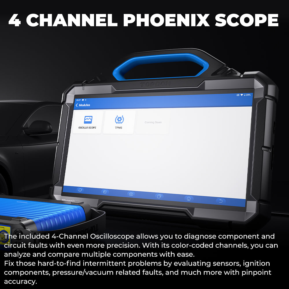TOPDON 13.3" OE-Level Scan Tool, Docking Station & 4 Ch Oscilloscope