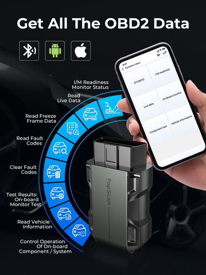 TOPDON Pocket-Size Bluetooth Scan Tool w/Bi-Directional Controls