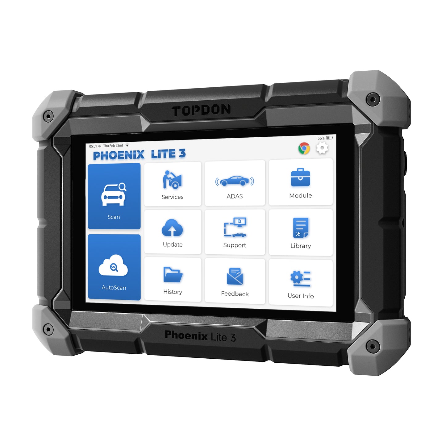 TOPDON 8" OE-Level Scan Tool, Serv Funcs, Bi-Directional Controls