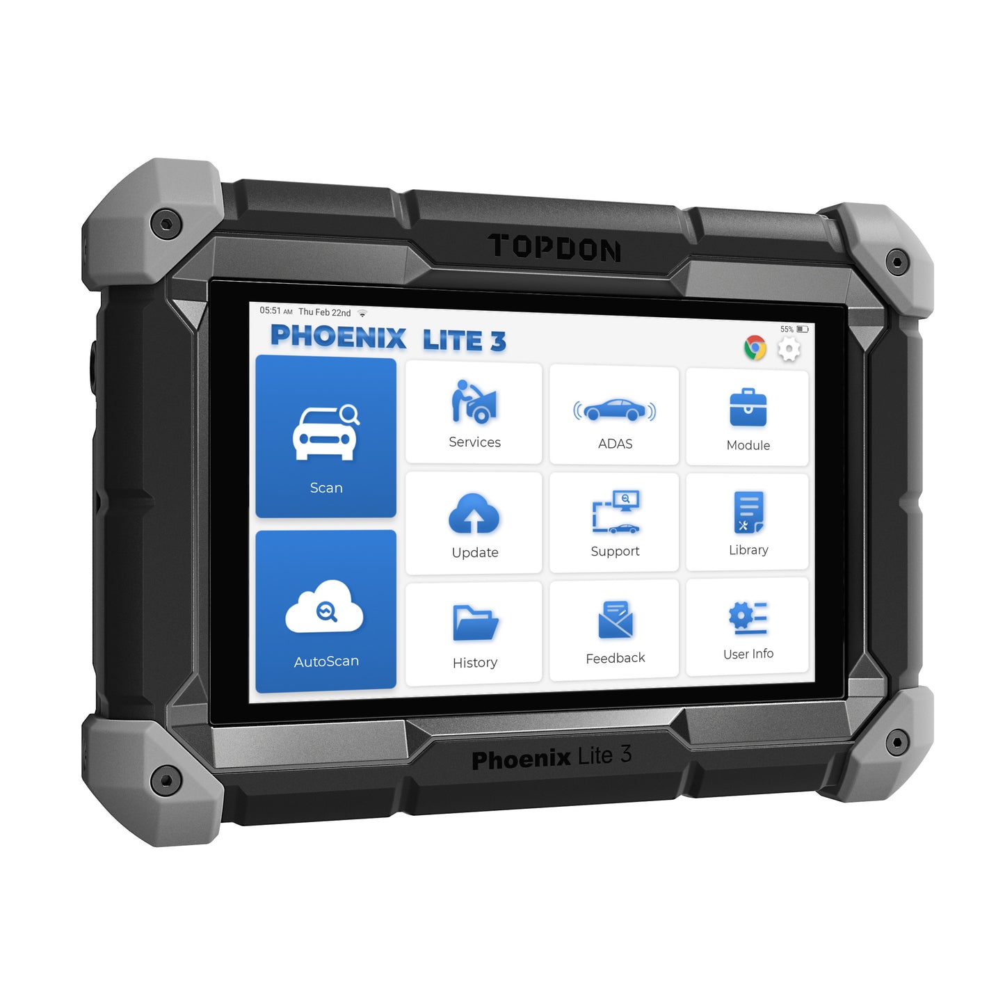 TOPDON 8" OE-Level Scan Tool, Serv Funcs, Bi-Directional Controls