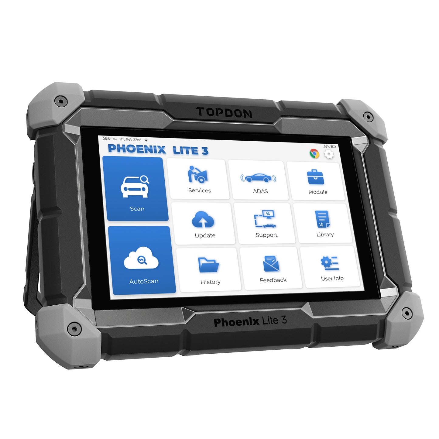 TOPDON 8" OE-Level Scan Tool, Serv Funcs, Bi-Directional Controls