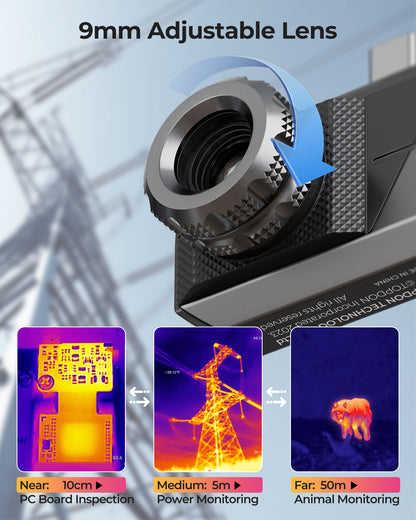 TOPDON Thermal Imaging Camera for Android Devices 9mm Adj. Lens