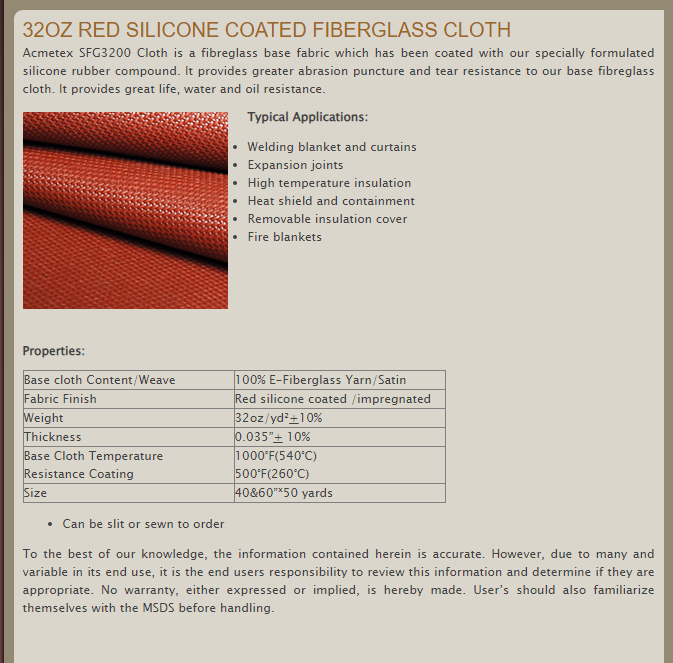 Shark Industries - Fiberglass and Silicon Welding Blanket – 38″ x 24″