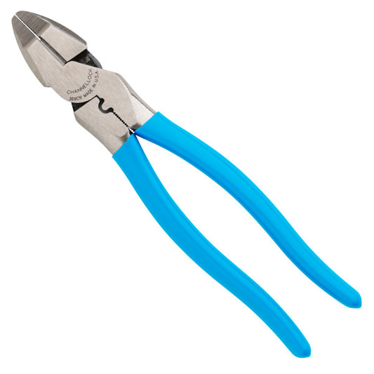 Channellock 9.5-Inch XLT Round Nose Linemen Pliers w/ Crimper