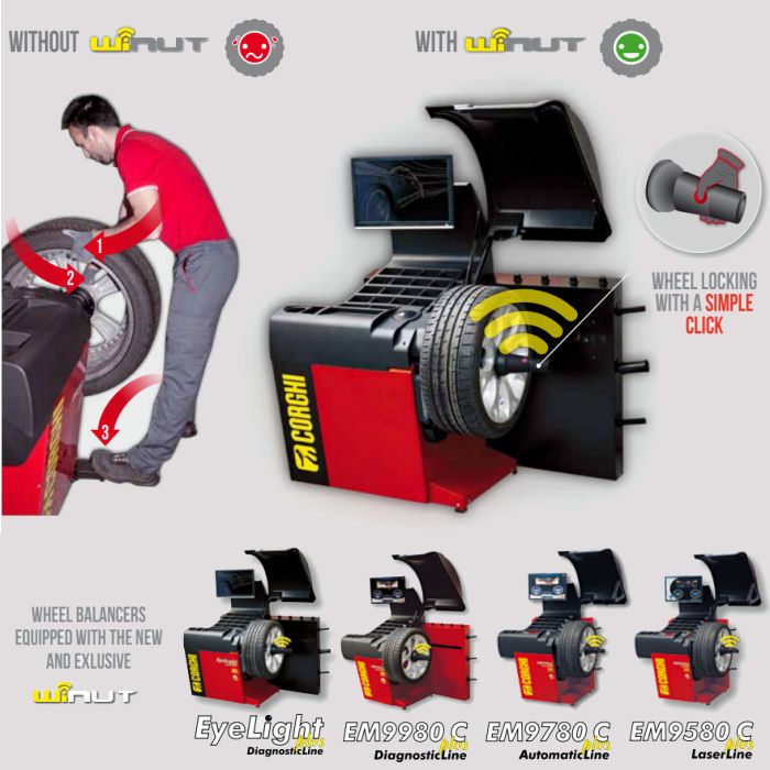 Corghi EM9980C Plus Automatic Diagnostic Wheel Balancer