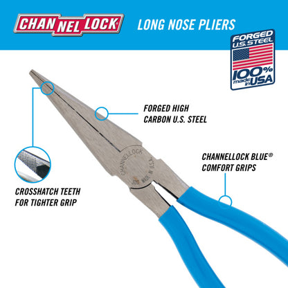 Channellock 8-Inch Long Nose Pliers