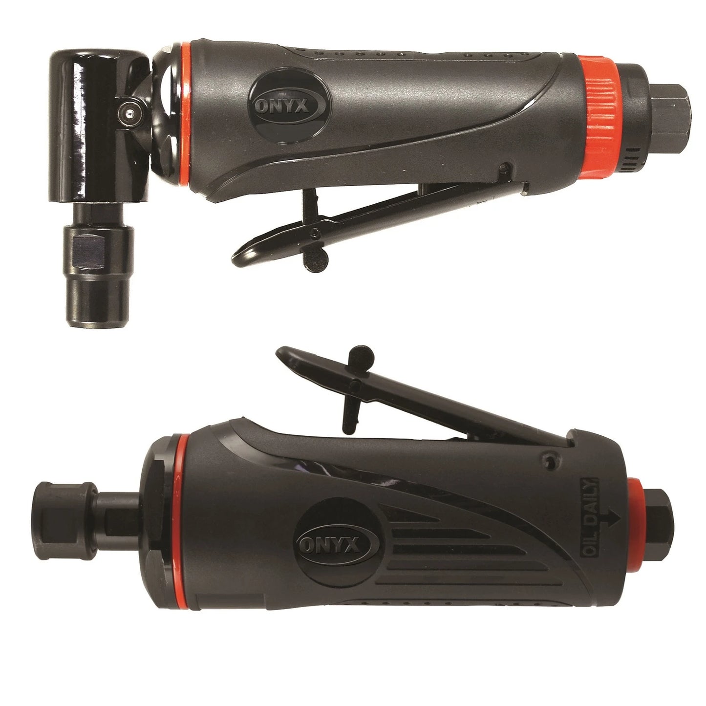 Astro Pneumatic - ONYX 2pc Die Grinder Kit with 1/4″ 90° Angle Die Grinder AND 1/4″ Medium Die Grinder