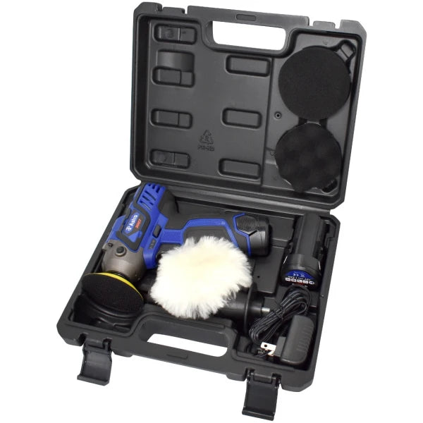 Astro Pneumatic - 12V 3″ Mini Cordless Pistol Polisher with 2 Batteries