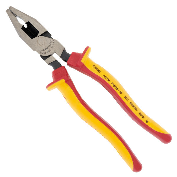 Channellock 8-Inch XLT™ Combination Linemen's Pliers w/ 1000V Insulated Grip