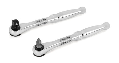 2 pc. 1/4 in. Drive Micro Ratchet and Ratcheting Bit Driver Set (11335)