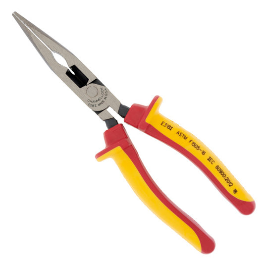 Channellock 8-Inch XLT™ Combination Long Nose Pliers w/ 1000V Insulated Grip