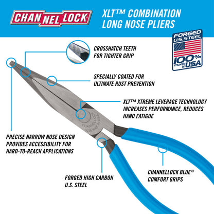 Channellock 6-Inch Long Nose Pliers